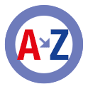Icon Projekte in alphabetischer Reihenfolge anzeigen - die Buchstaben A und Z, dazwischen ein Pfeil, vor einem weißen Kreis mit einer hellblauen, breiten Kontur

 